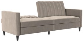 Világosszürke bársony kanapé 207 cm Celine – Støraa