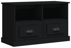 fekete szerelt fa TV-szekrény 80 x 35 x 50 cm