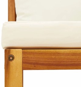 9 darabos akácfa és rattan kerti kanapégarnitúra párnákkal