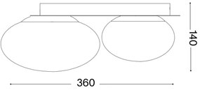 Ideal Lux - LED Mennyezeti lámpa NINFEA 2xGX53/9W/230V arany