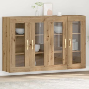 Fali Szekrények 2 db Kézműves Tölgy 69,5x34x90 cm Mérnöki Fa