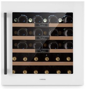 Klarstein Vinsider 36 Built-In Uno, beépített borhűtő, 92 liter, 36 palack, rozsdamentes acél