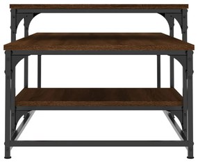barna tölgyszínű szerelt fa dohányzóasztal 102 x 60 x 45 cm