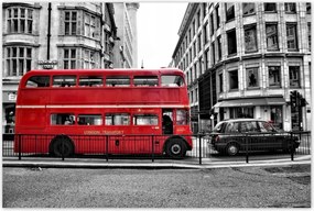 Poszterek 120x80 Piros busz London