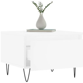 2 db fehér szerelt fa dohányzóasztal 50 x 46 x 35 cm