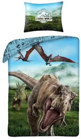 Jurassic World gyerek ágyneműhuzat 140 x 200 + 70 x 90 cm