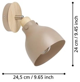 Eglo 900711 - Fali spotlámpa ARRECIFE 1xE27/28W/230V