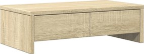 vidaXL sonoma tölgy szerelt fa monitorállvány fiókokkal 50x27x15 cm