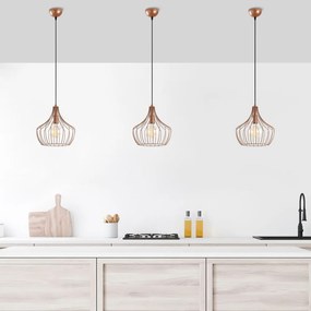 Rézszínű függőlámpa fém búrával ø 27 cm Mezopotamya – Opviq lights