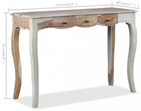 3 fiókos, tömör kelet-indiai rózsafa tálaló 110 x 40 x 76 cm