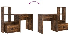 Asztal fiókkal Füstölt tölgy 131.5 x 50 x 106.5 cm Faanyag