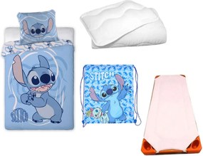 Disney Lilo és Stitch, A csillagkutya Pink Whirlwind Scrump gyerek, ovis ágyneműhuzat, derékalj, tornazsák és paplan/párna szett 100x135 cm 40x60 cm