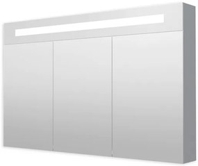 Tükrös szekrény 120 cm LED világítással, 3 ajtós, aljzat+kapcsoló, IP44 GALZS120LED