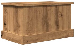 kézműves tölgy színű szerelt fa tárolódoboz 30 x 50 x 28 cm