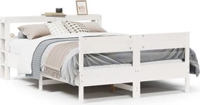 vidaXL fehér tömör fenyőfa ágy matrac nélkül 160 x 200 cm
