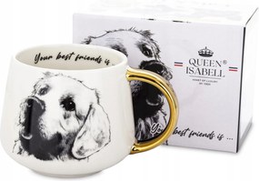 Porcelán Bögre Kávéhoz 400 ML Elegáns Mintával