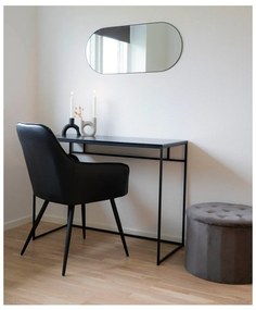 Sötétkék kárpitozott karfás étkezőfotel szett 2 db-os Harbo – House Nordic