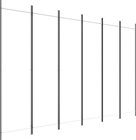 vidaXL 6 paneles fehér szövet térelválasztó 300x200 cm
