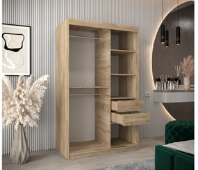 Ruhásszekrény 120 cm Toki 2 (szonoma tölgy + szonoma tölgy). 1064984