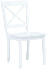 5 darabos fehér tömör gumifa étkezőszett