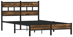 sonoma tölgy színű fejtámlás ágykeret matrac nélkül 120x200 cm