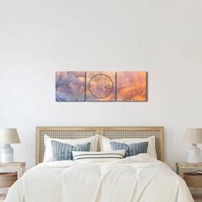 Kép - fagyos hajnal (órával) (90x30 cm)