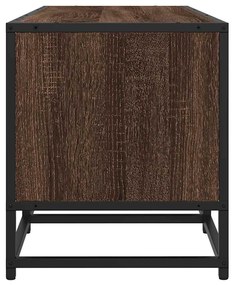 barna tölgy színű szerelt fa és fém TV-szekrény 160x35x41 cm