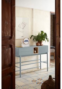 Kék-szürke konzolasztal 35x120 cm Corvo – Teulat