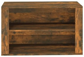 füstös tölgy színű szerelt fa cipőtartó 75x35x45 cm