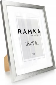 Képkeret 18x24 B5 Képkeret Fénykép Lábtartóval ezüst