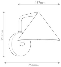 Alora Mood ALM-REMYCK-1WB-BK - REMYCK fali lámpa 1xE27/60W/230V fekete