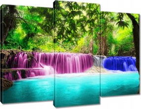 Vászonkép 90x70 Színes vízesés