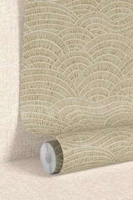 Esselle Home Elemental Dalty bézs hullámos texturált vlies tapéta – 100627EH
