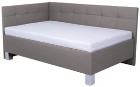 POHODA Kárpitozott ágy matraccal és tárolóhellyel MARIA PETITE 120x200 cm taupe PO0052