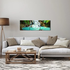 A vízesések képe (órával) (90x30 cm)