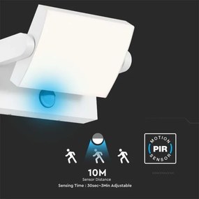 LED kültéri fali lámpa szenzorral LED/17W/230V 3000K IP65 fehér