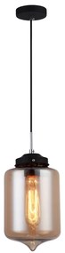 ITALUX MDM2095-1-C TUBE Modern Függesztett Lámpa Fekete, Átlátszó E27 IP20