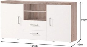 Kombinált komód, san marino/cream, CHERIS 5