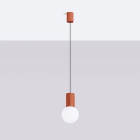 Sollux SL.1729 - Csillár zsinóron HALO 1xG9/8W/230V átm. 12 cm narancs