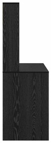 Asztal polcokkal tárolóval Musta tammi 91 x 50 x 149 cm Faanyag