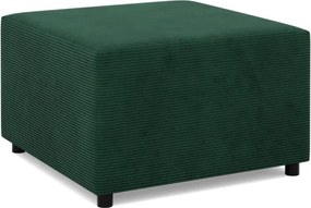 Zeus puff, kordbársony, 70x70, zöld