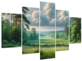 Kép - Zöld táj (150x105 cm)