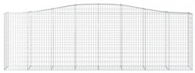 8 db íves horganyzott vas gabion kosár 400x50x120/140 cm