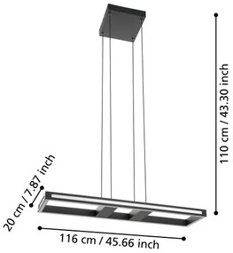 Eglo 99678 - SALVILANAS-Z LED 21W 230V állítható fényű függeszték 2700-6500K