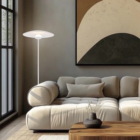 Fehér LED állólámpa fém búrával (magasság 140 cm) Lund – Candellux Lighting