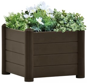 kávébarna kerti PP magaságyás 43 x 43 x 35 cm