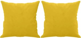 vidaXL 2 db sárga bársony díszpárna 40 x 40 cm