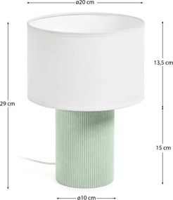 Fehér-türkiz gyerek éjjelilámpa Bianella – Kave Home