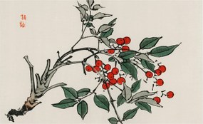 Fotótapéta Flizelina Nappali és Hálószoba Irodába Bogyó ág 416x254 Ragasztó