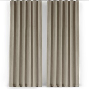 Bézs bársony dimout (részleges sötétítő) függöny 265x225 cm Velto – Filumi